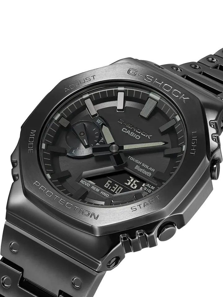 G-Shock Dial Black Ip Solid Band Analog-Digital Metal Belt Watch - For Men G1271 (GM-B2100BD-1ADR)