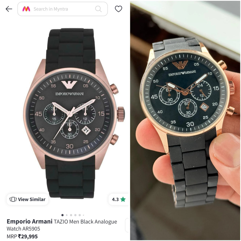 Emporio Armani Chronograph Analog Black Color Strap Men's Watch