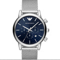 Emporio Armani AR1968 Luigi Blue Dial Chronograph Stainless Steel Watch for Men's