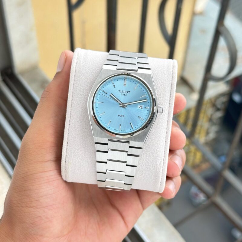 Tissot PRX Tiffany Dial Quartz Metal Belt Men's Watch