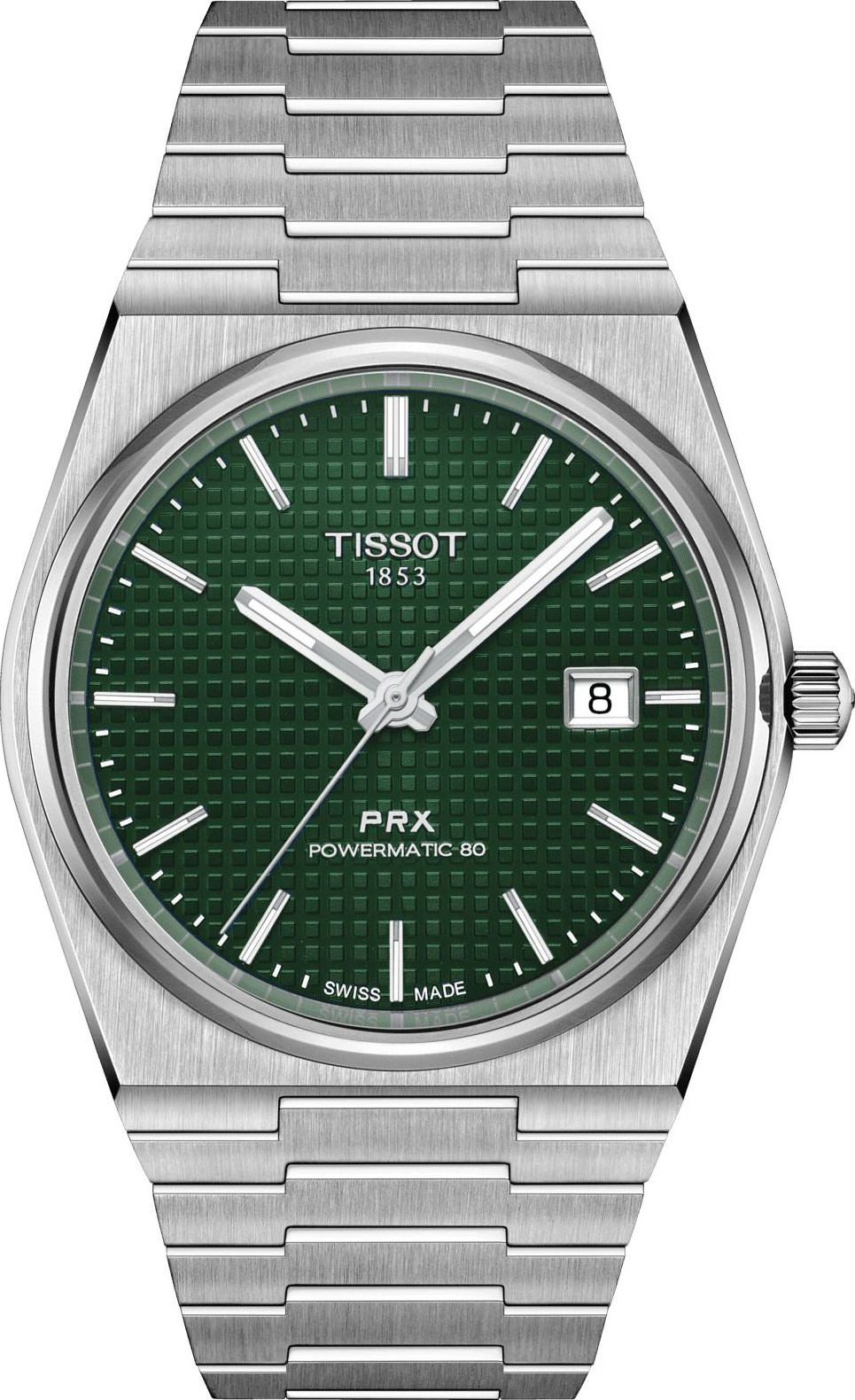 Tissot PRX Powermatic Green Dial Metal Belt Men's Watch