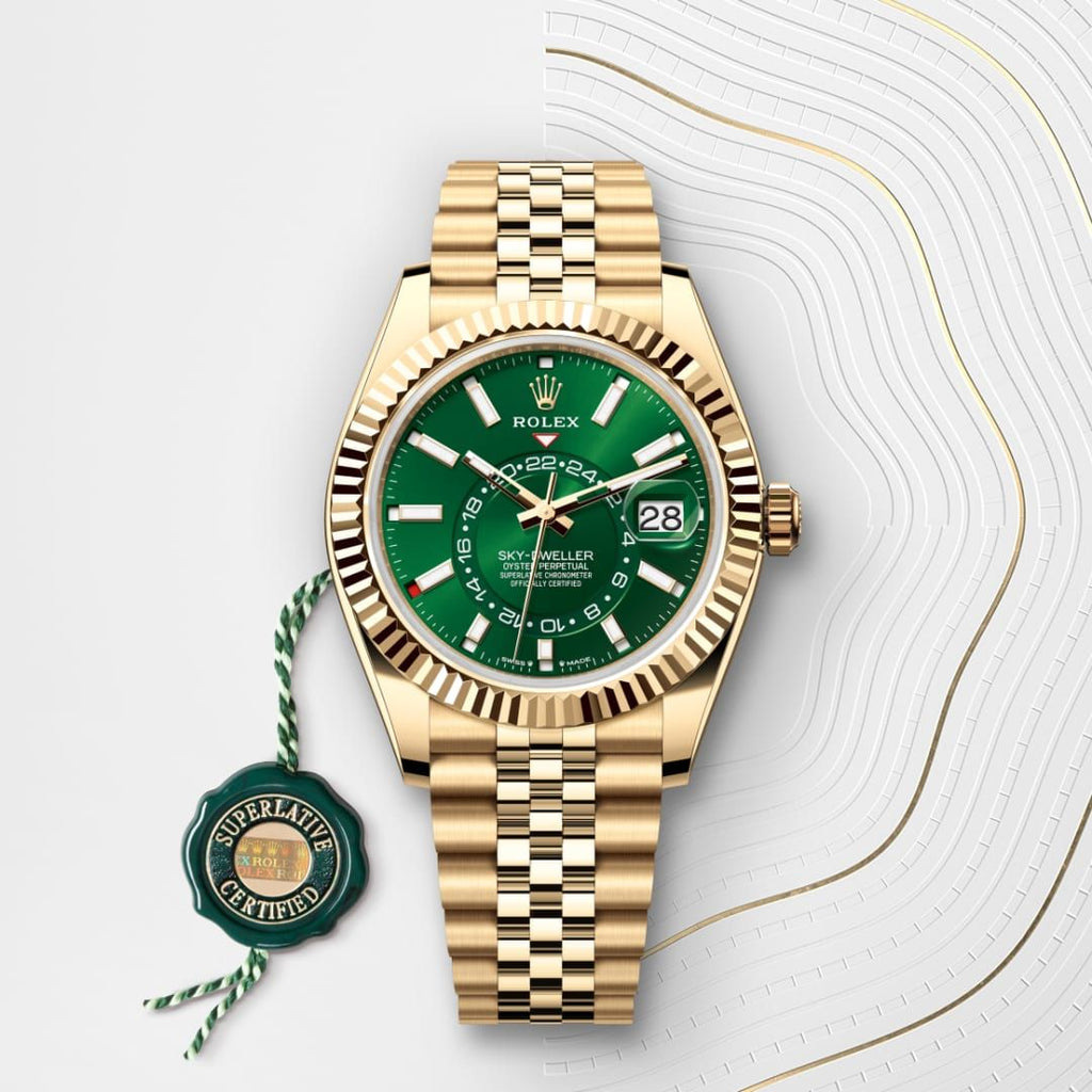 Rolex Sky-Dweller Automatic Green Dial Metal Belt Men's Watch