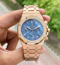 Audemars Piguet Chronograph Sky Blue Dial Metal Belt For Men's watch