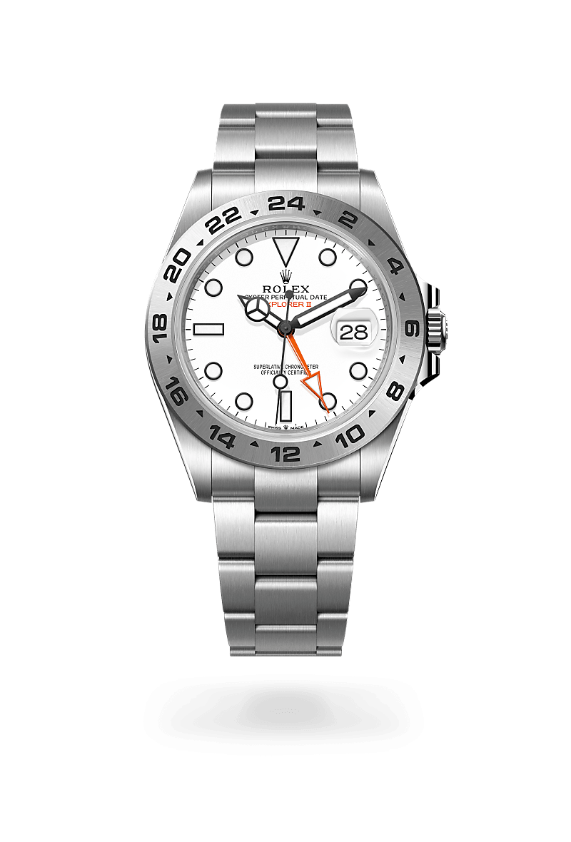 Rolex Explorer II Automatic White Dial Metal Belt Men's Watch
