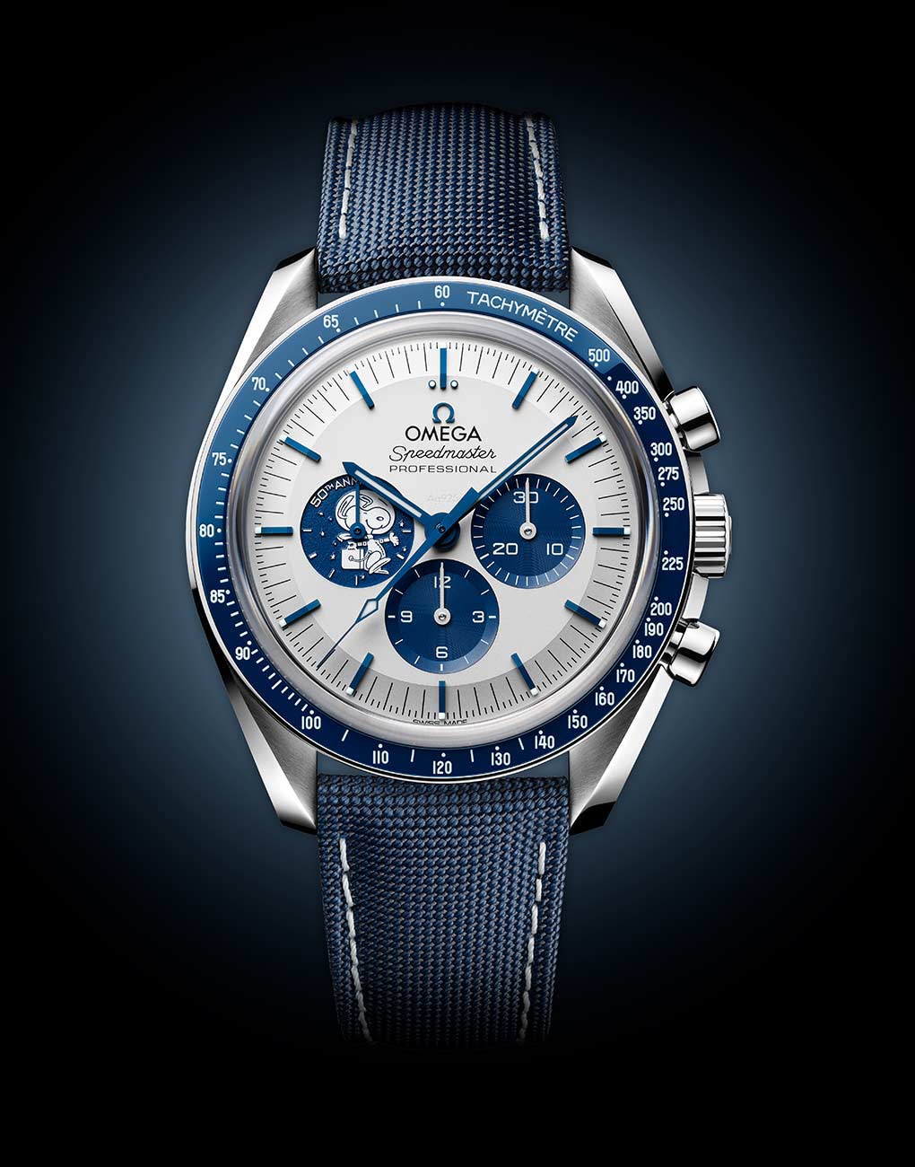 Omega Speedmaster Professional Moonwatch Chronograph White Dial Leather Belt Men's Watch