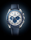 Omega Speedmaster Professional Moonwatch Chronograph White Dial Leather Belt Men's Watch