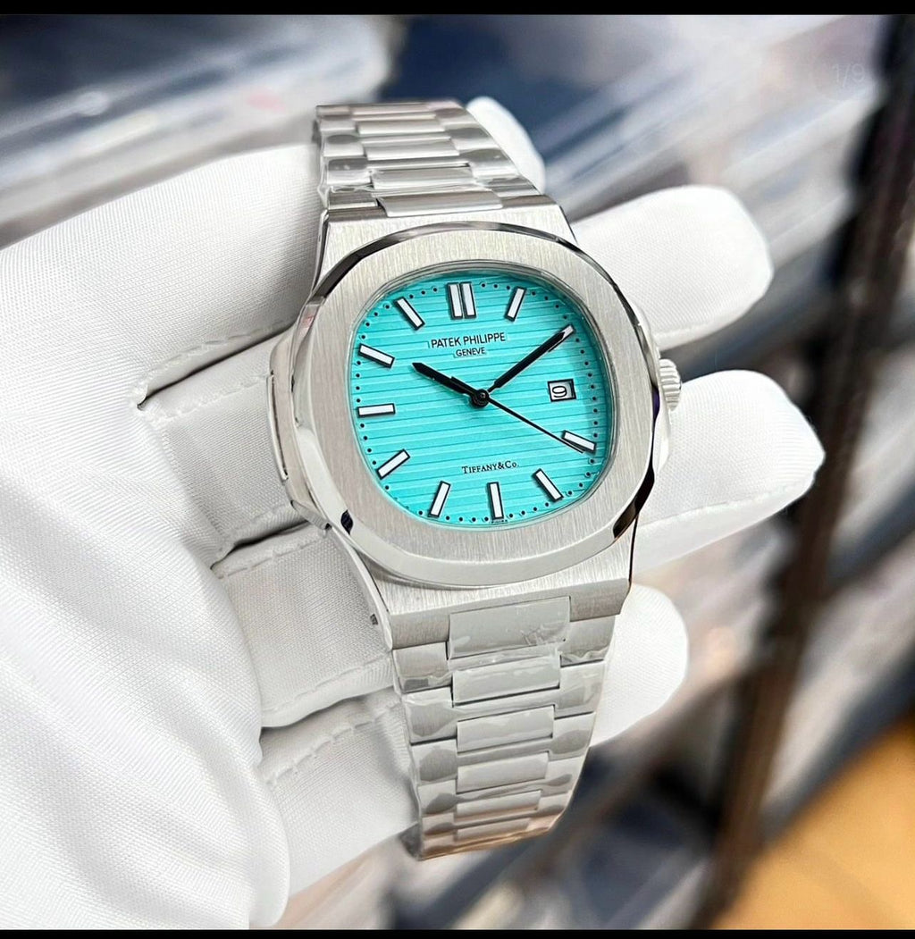 Patek Philippe Sky Blue Silver Metal Men's Watch