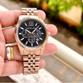 Michael kors Lexington Black Dial Chronograph Watch for Men's
