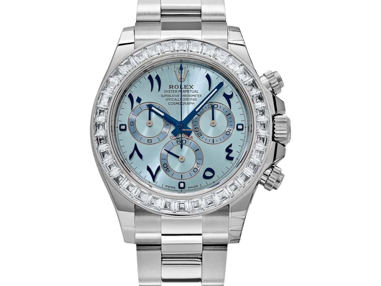 Rolex Cosmograph Daytona Arabic Sky Blue Dial Men's Watch