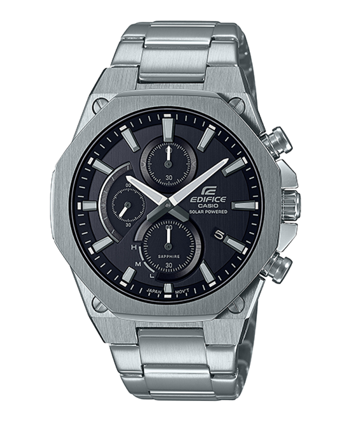 Casio Edifice Chronograph Black Dial Metal Belt Watch For Men's