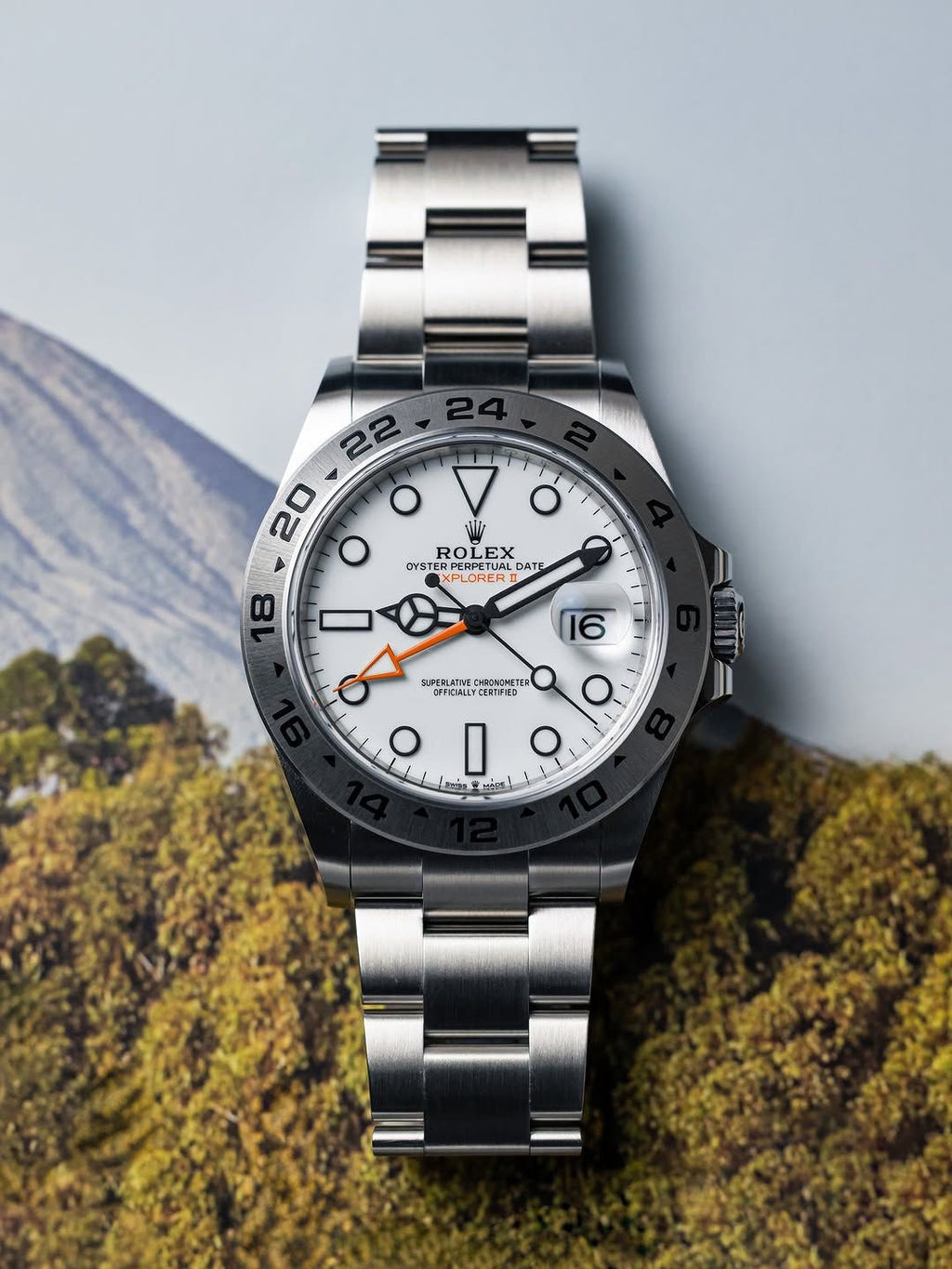 Rolex Explorer II Automatic White Dial Metal Belt Men's Watch