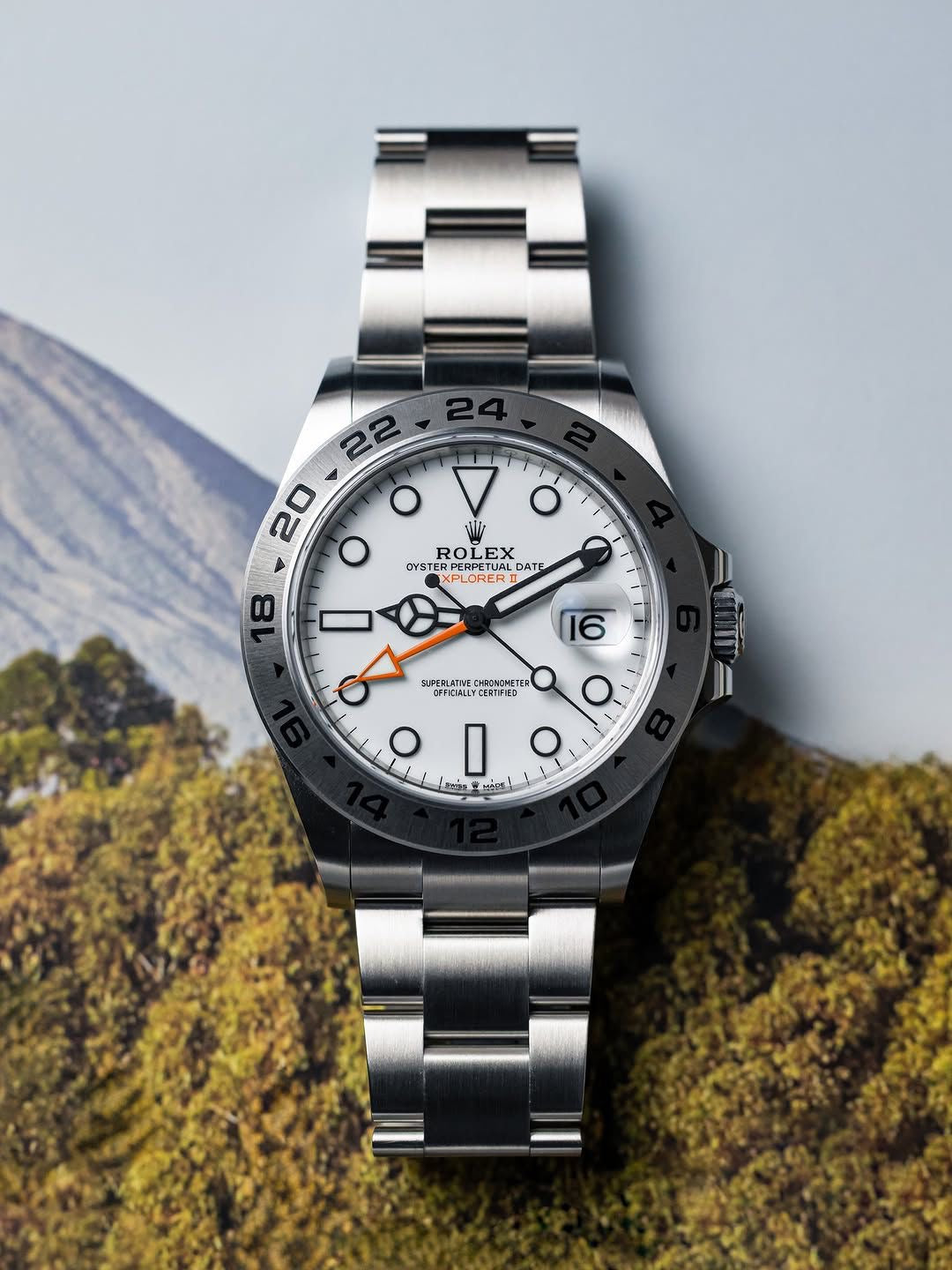 Rolex Explorer II Automatic White Dial Metal Belt Men's Watch