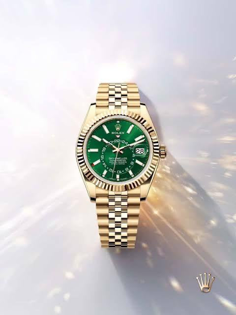 Rolex Sky-Dweller Automatic Green Dial Metal Belt Men's Watch