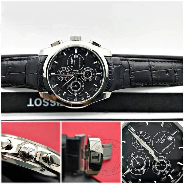 Tissot 1853 Chronograph Black Dial Leather Belt Men’s Watch
