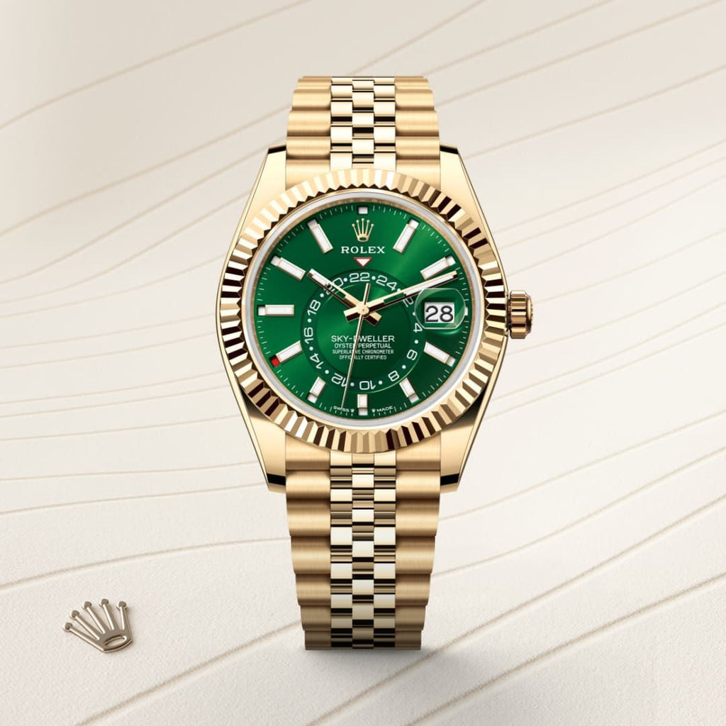Rolex Sky-Dweller Automatic Green Dial Metal Belt Men's Watch