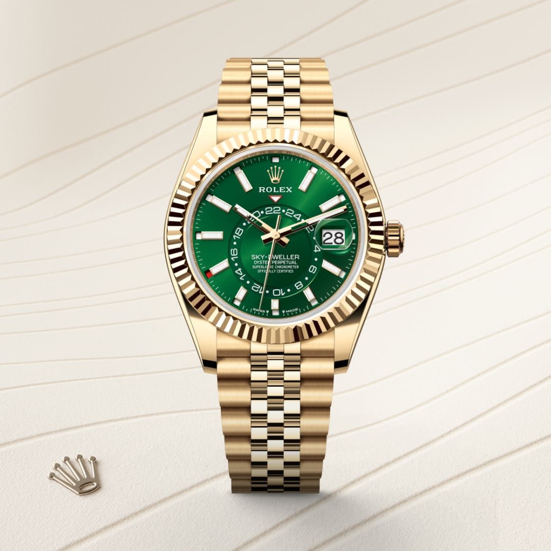 Rolex Sky-Dweller Automatic Green Dial Metal Belt Men's Watch