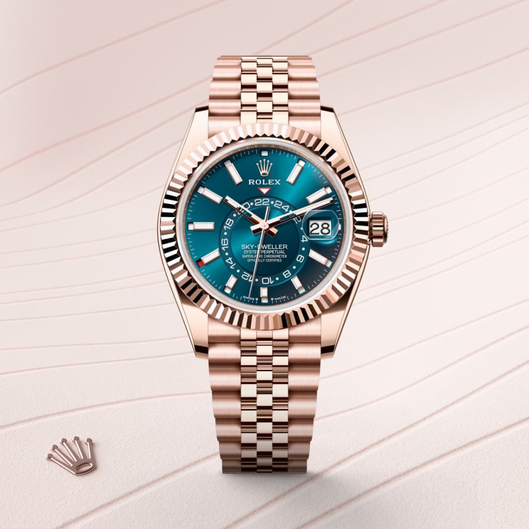 Ro-l-ex Automatic Blue Dial Metal Belt Men's Watch