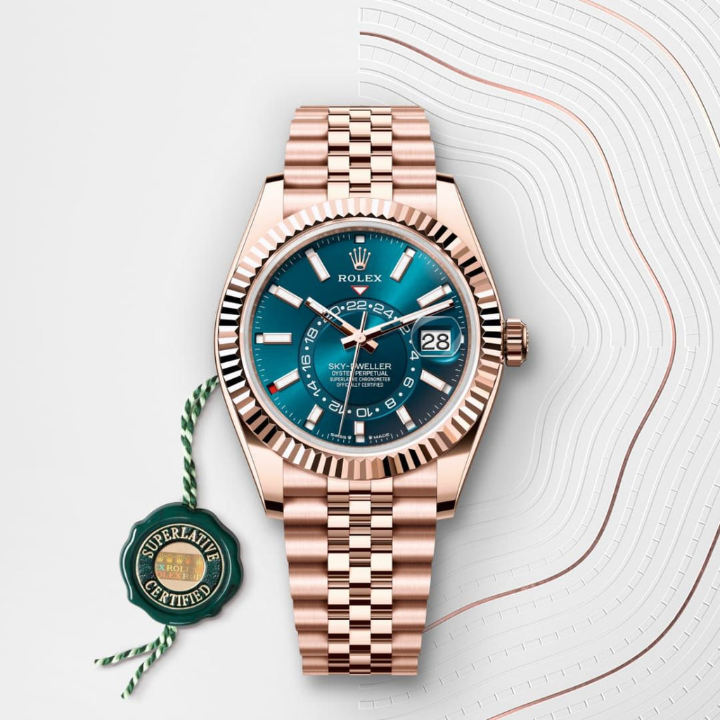 Ro-l-ex Automatic Blue Dial Metal Belt Men's Watch