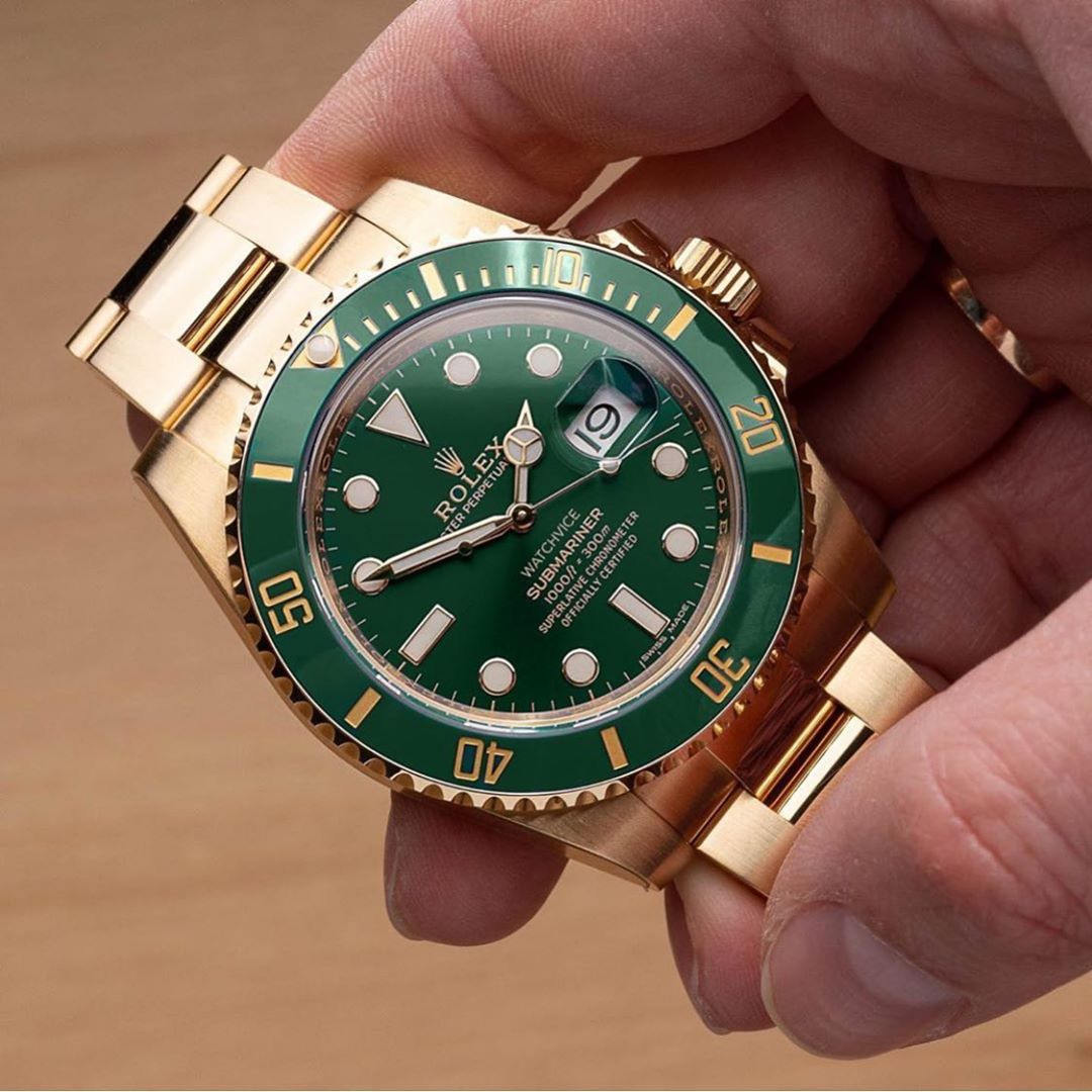 Rolex Submariner Automatic Green Metal Belt Men's Watch