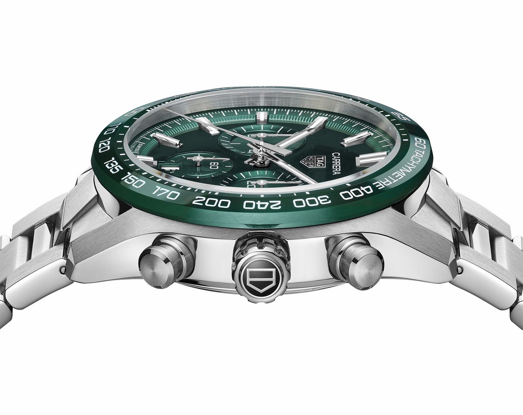 Tag Heuer Carrera Tachymeter Chronograph Rama Colour Dial Metal Belt Watch For Men's
