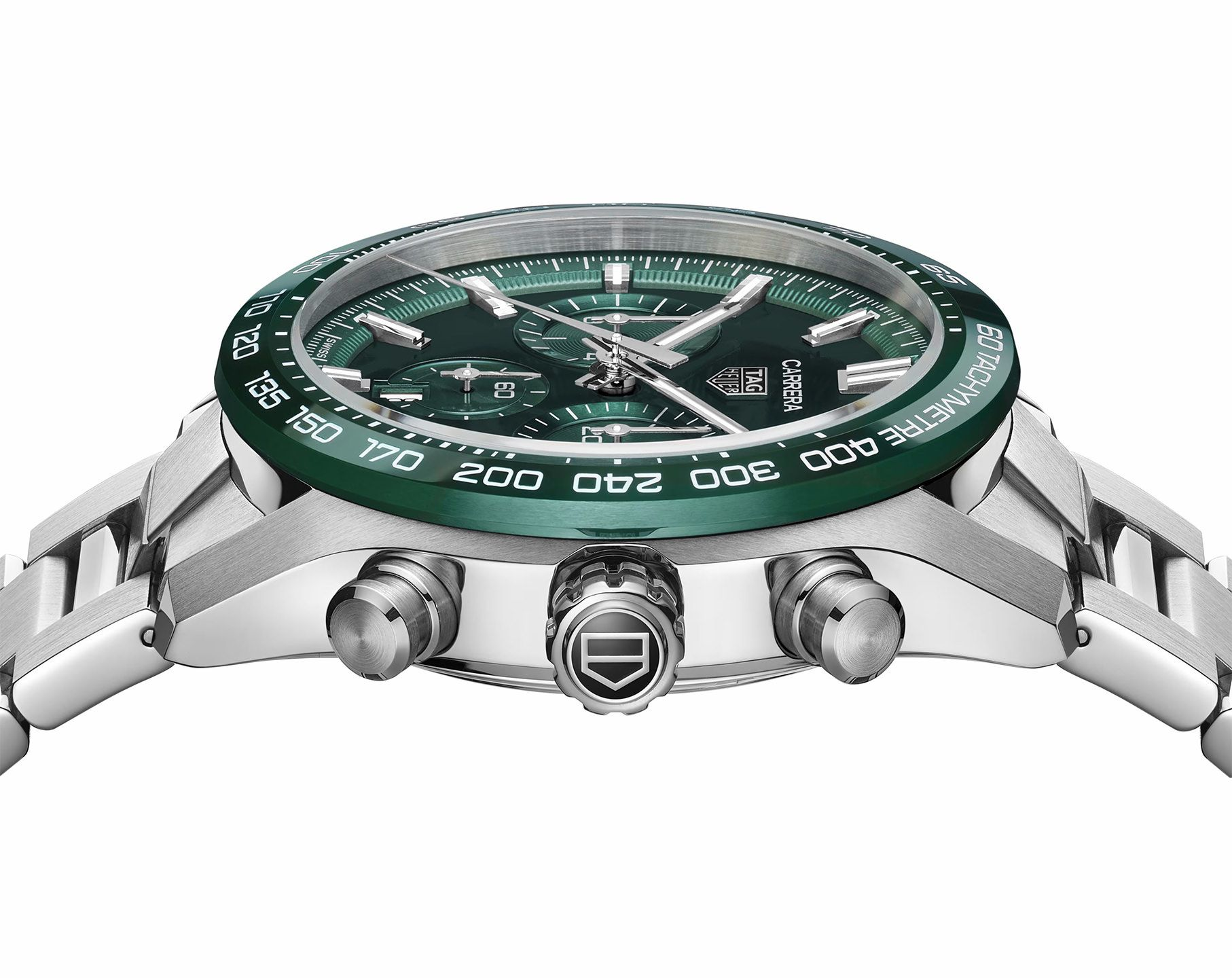 Tag Heuer Carrera Tachymeter Chronograph Rama Colour Dial Metal Belt Watch For Men's