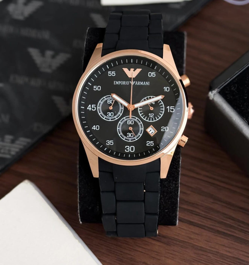 Emporio Armani Chronograph Analog Black Color Strap Men's Watch