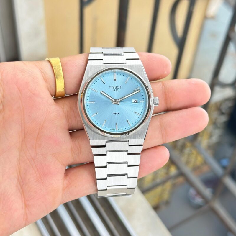 Tissot PRX Tiffany Dial Quartz Metal Belt Men's Watch