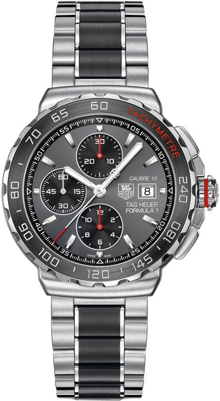 Tag Heuer Formula 1 Chronograph Grey Dial Metal Belt Men's Watch