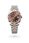 Rolex Datejust Automatic Brown Dial Metal Belt Watch For Men's