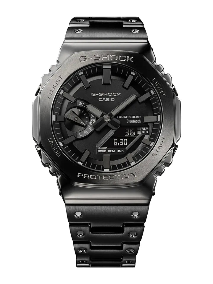 G-Shock Dial Black Ip Solid Band Analog-Digital Metal Belt Watch - For Men G1271 (GM-B2100BD-1ADR)