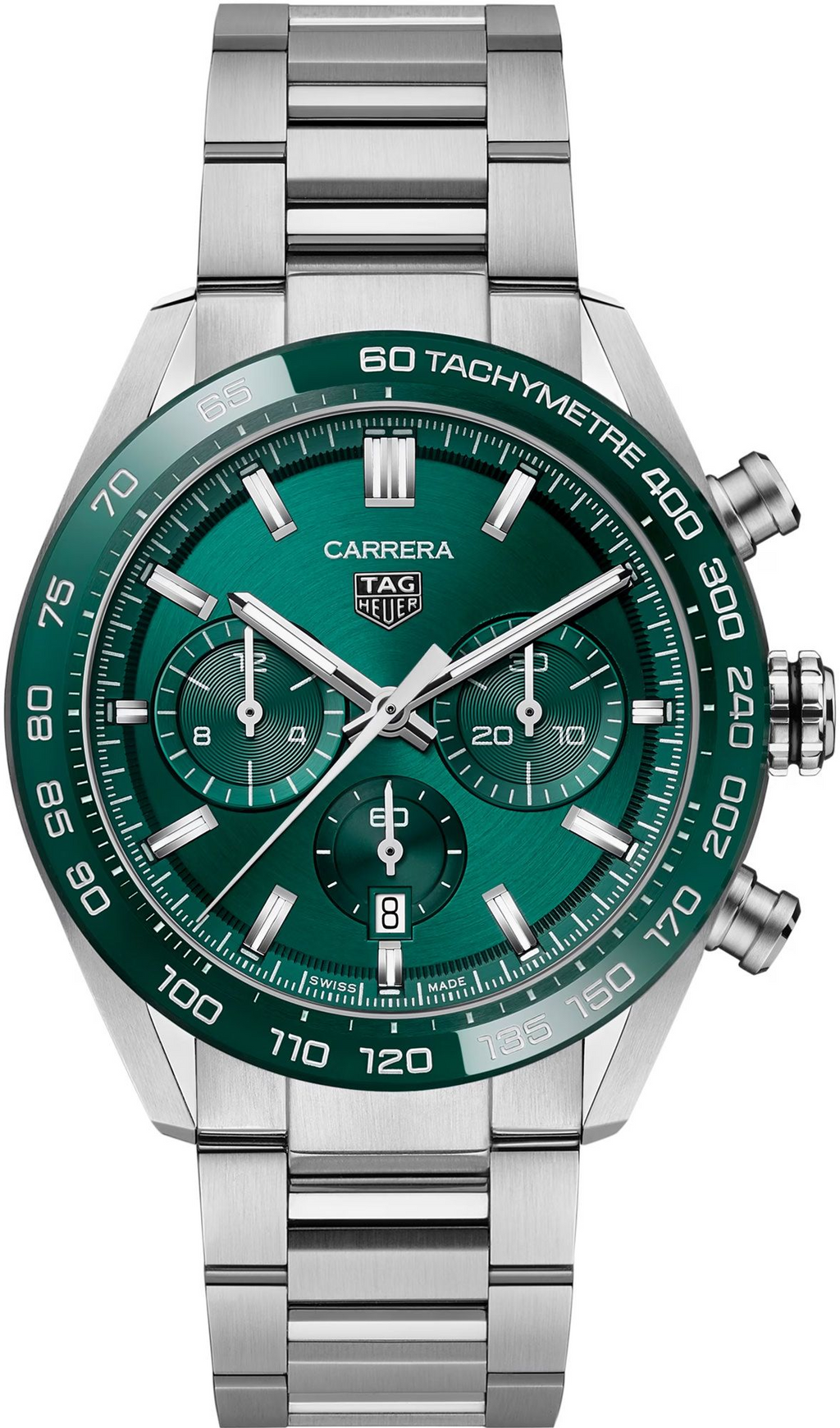 Tag Heuer Carrera Tachymeter Chronograph Rama Colour Dial Metal Belt Watch For Men's