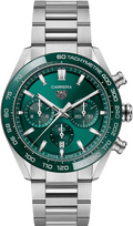 Tag Heuer Carrera Tachymeter Chronograph Rama Colour Dial Metal Belt Watch For Men's