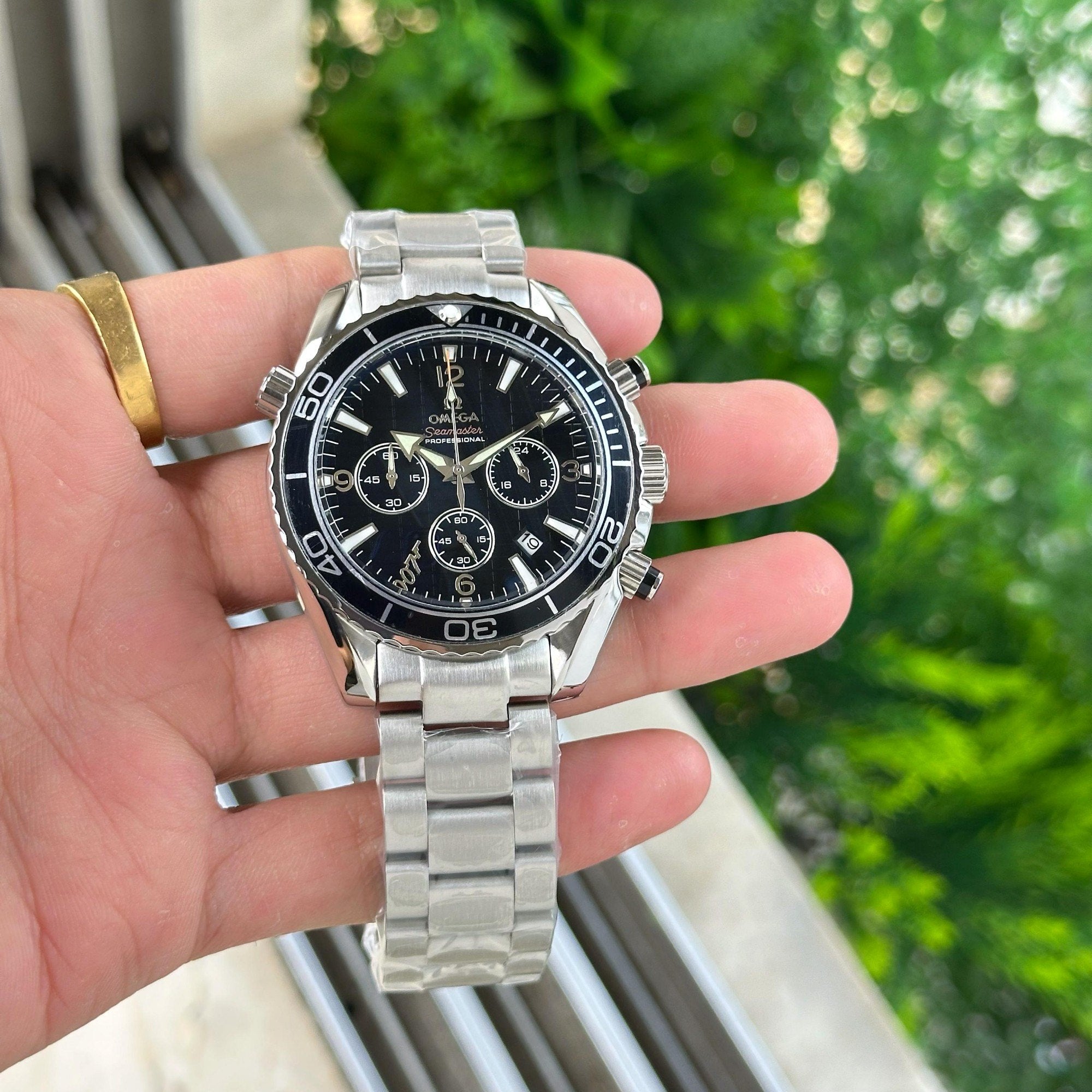 Omega Seamaster Planet Ocean Chronograph Black Dial Men's Watch