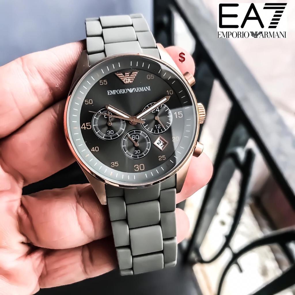 Emporio Armani Chronograph Analog Grey Color Strap Men's Watch
