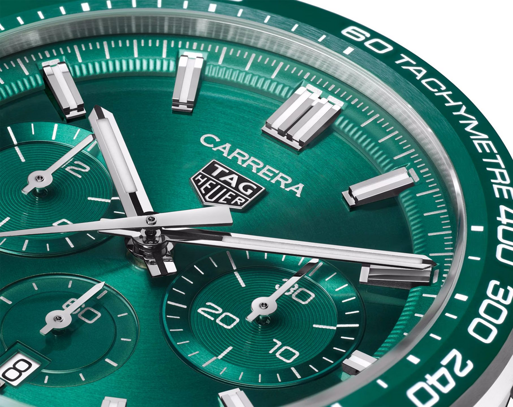 Tag Heuer Carrera Tachymeter Chronograph Rama Colour Dial Metal Belt Watch For Men's