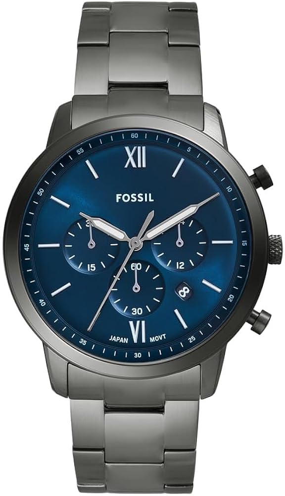 Fossil Neutra Chronograph Blue Dial Metal Belt Men's Watch
