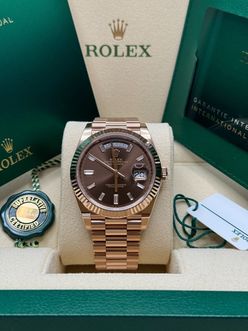 Rolex Day-Date Automatic Brown Dial Men's Watch