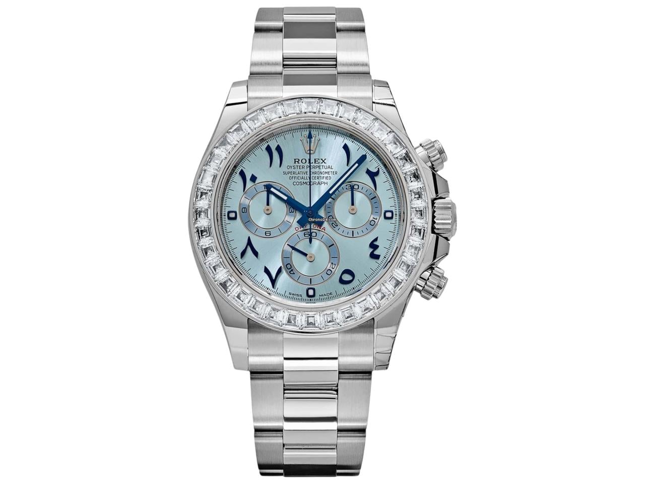 Rolex Cosmograph Daytona Arabic Sky Blue Dial Men's Watch