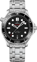 Omega Seamaster Diver 300M Black Dial Metal Belt Watch For Men's