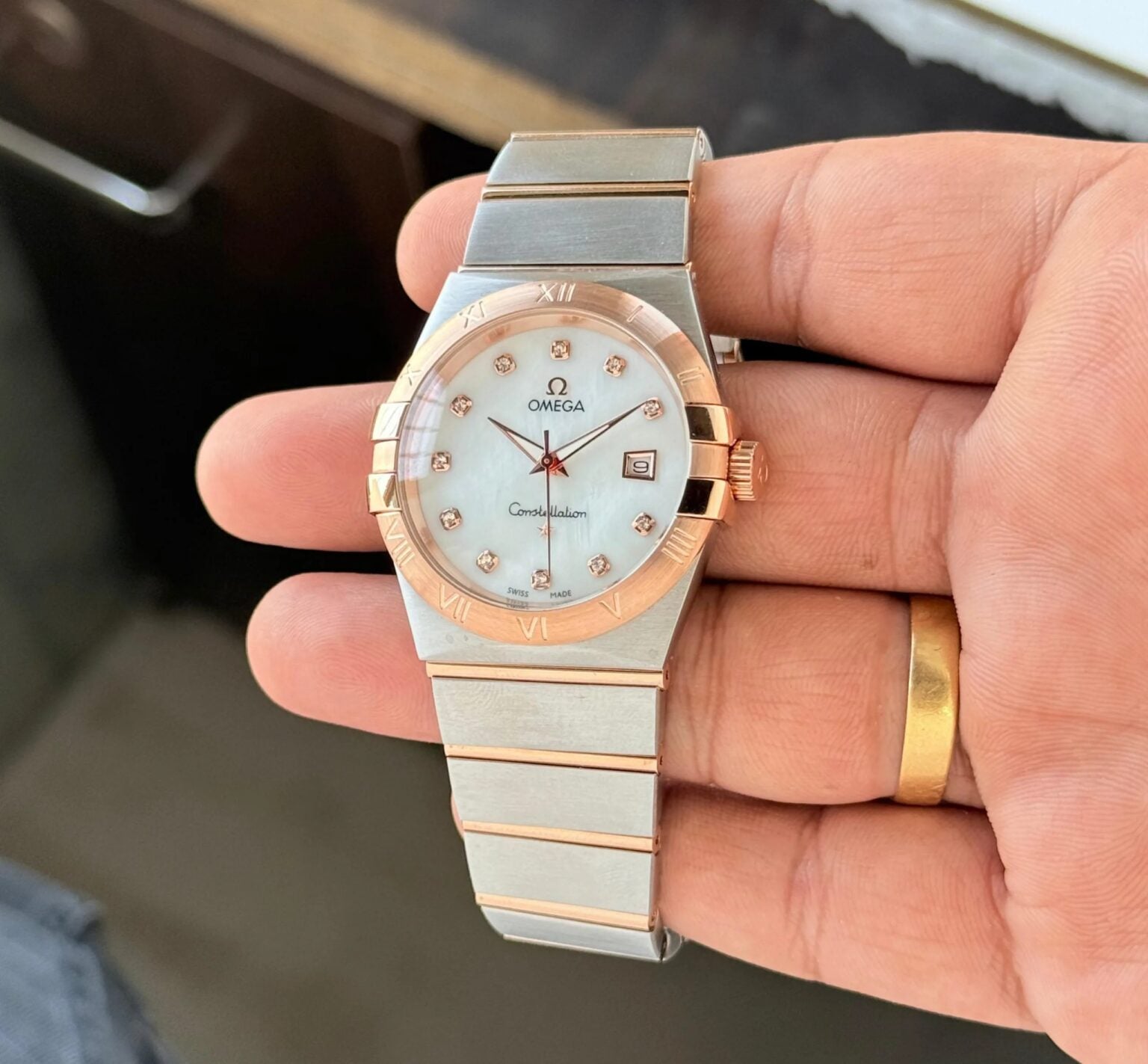 Omega Constellation White Dial Analog Men's Watch