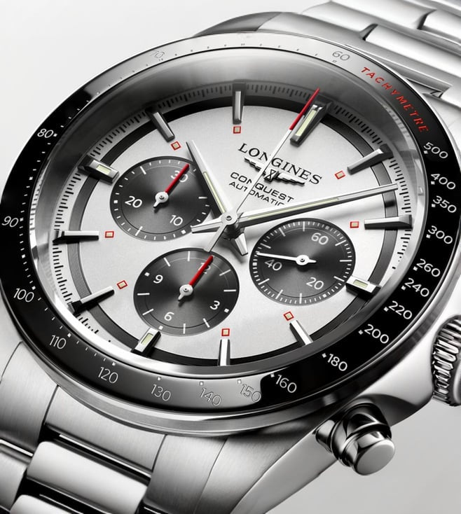 Longines Conquest Chronograph L38354726 White Dial Men's Watch