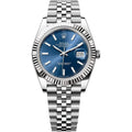 Rolex Datejust Automatic Blue Dial Metal Belt Watch For Men's