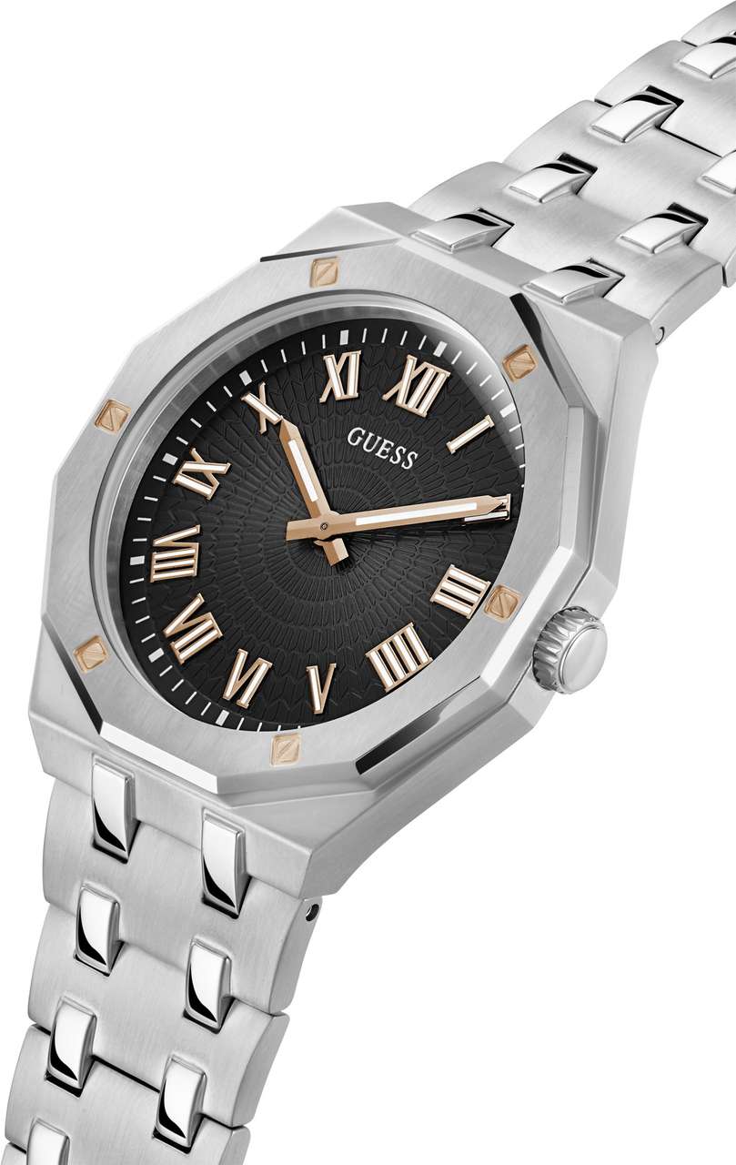 Guess Grey Round Dial Analog Metal Belt Men's Watch