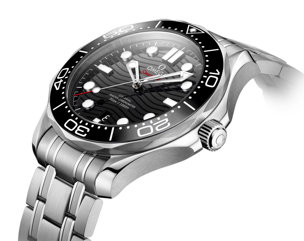 Omega Seamaster Diver 300M Black Dial Metal Belt Watch For Men's