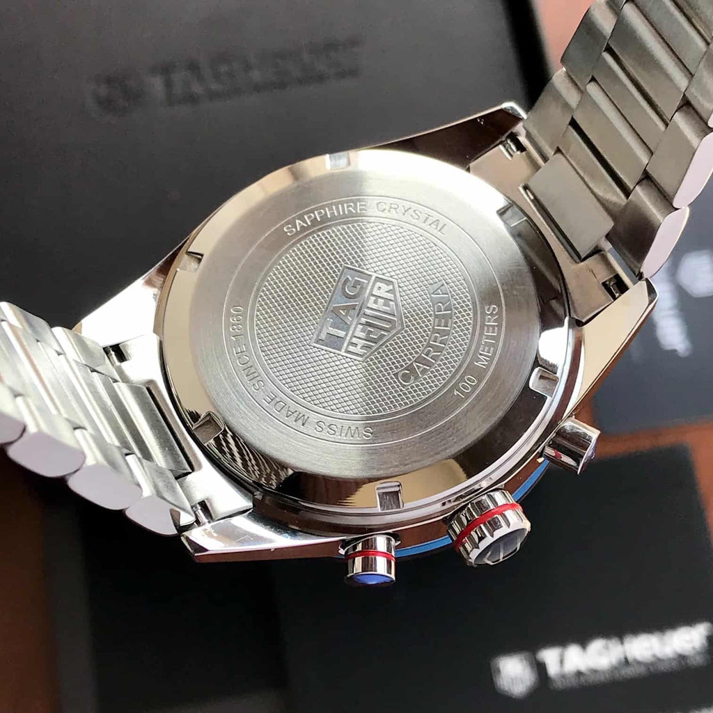 Tag Heuer Carrera Chronograph Blue Dial Metal Belt Watch For Men's