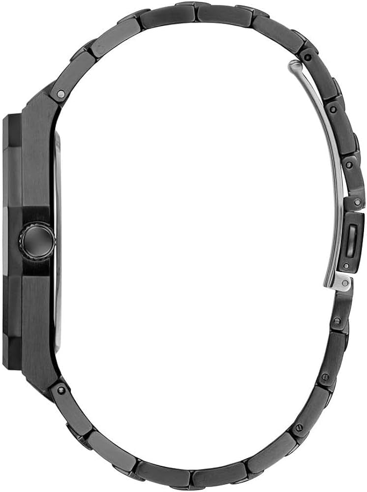 Guess Black Round Dial Analog Metal Belt Men's Watch