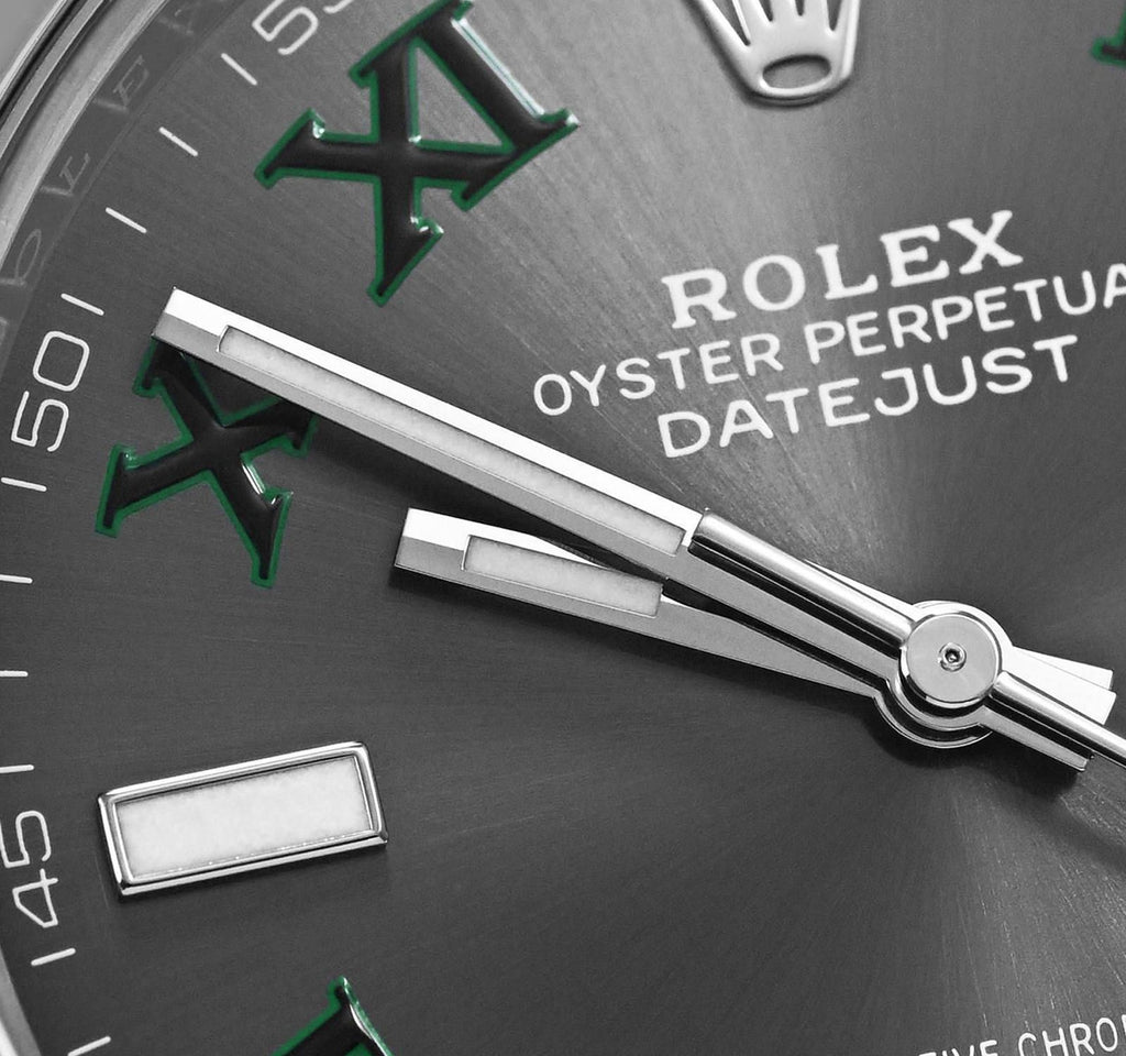 Rolex Datejust Oyster Perpetual Automatic Grey Dial Silver Metal Belt Watch For Men's