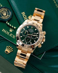 Rol ex Automatic Golden And Green Dial Analog Chronograph Round Men's Watch