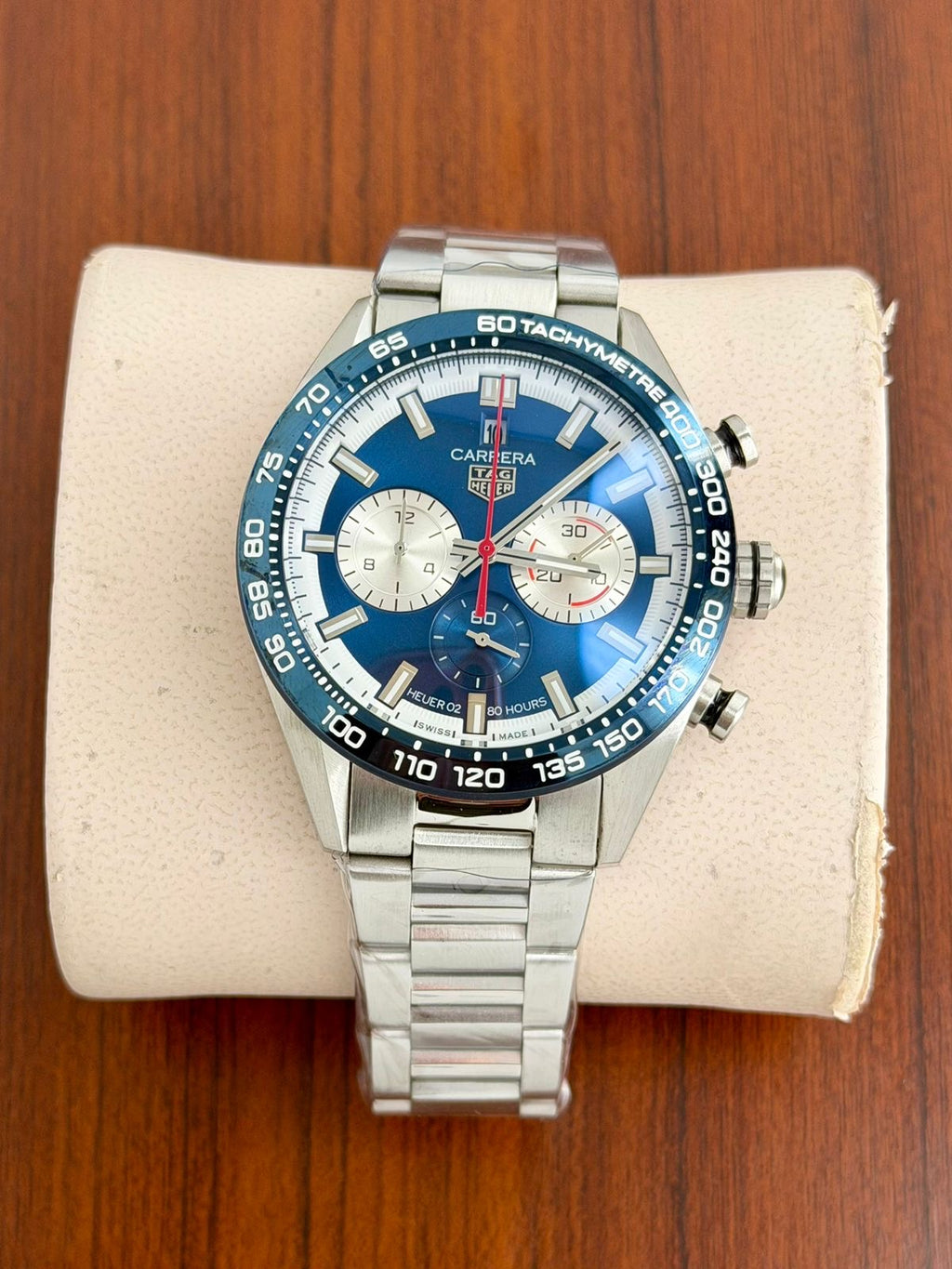 Tag Heuer Carrera 160 Years Special Edition Chronograph Blue Dial Metal Belt Men's Watch