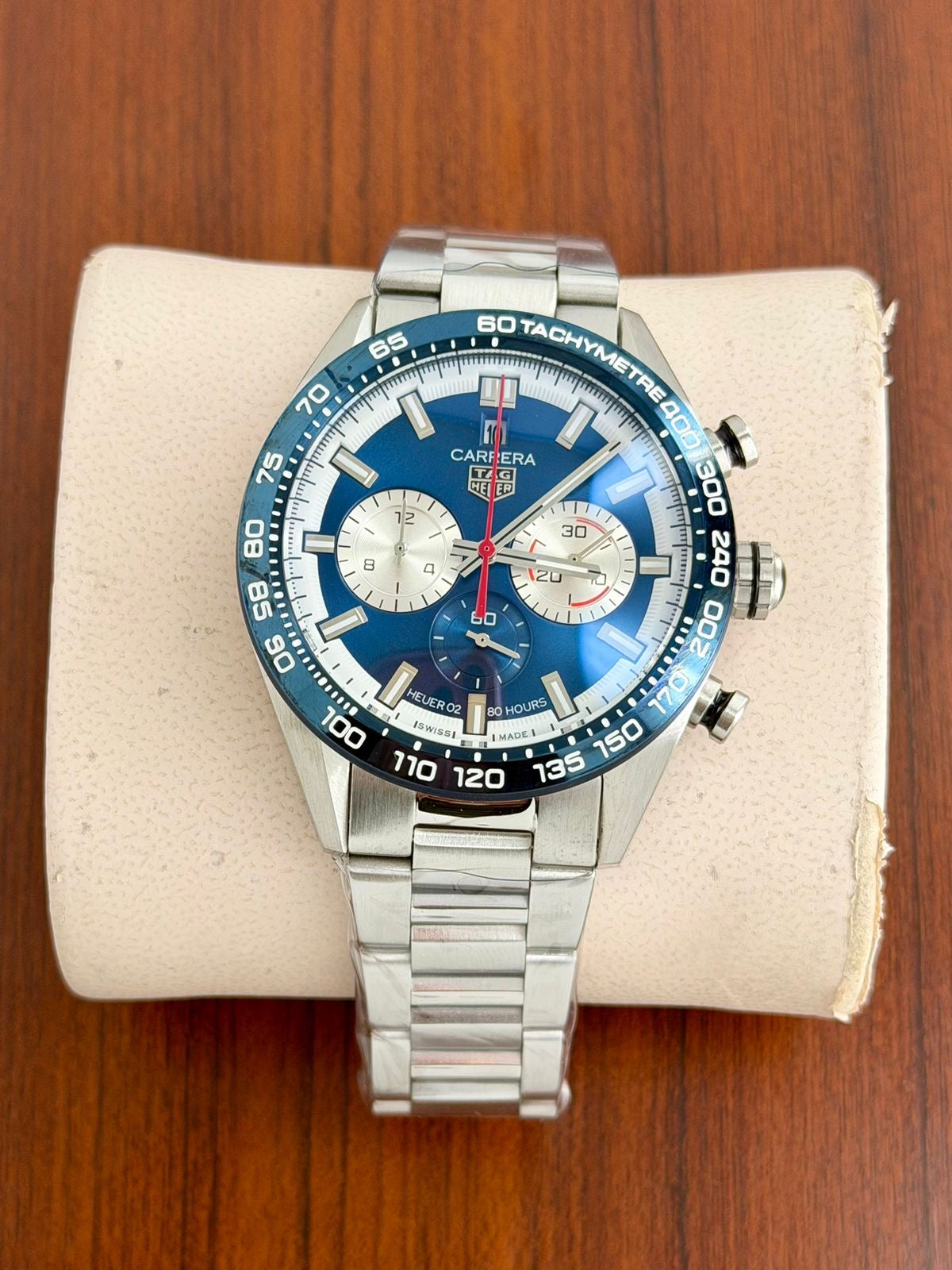 Tag Heuer Carrera 160 Years Special Edition Chronograph Blue Dial Metal Belt Men's Watch
